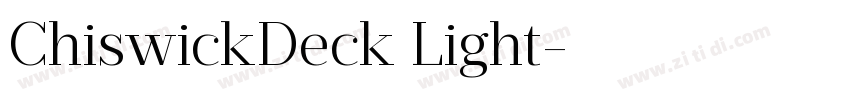 ChiswickDeck Light字体转换